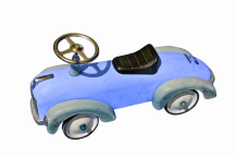 Dětské retro vozítko modré