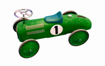 Dětské retro vozítko zelené